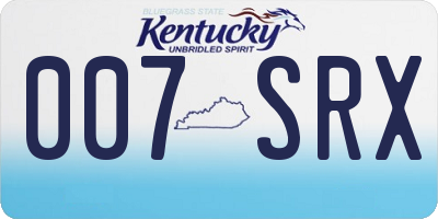 KY license plate 007SRX
