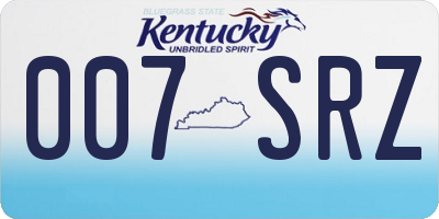 KY license plate 007SRZ