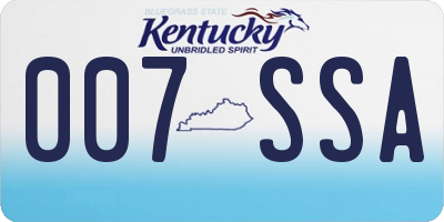 KY license plate 007SSA