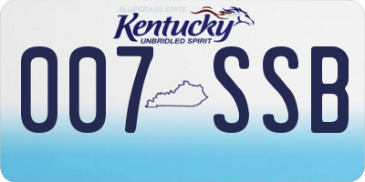 KY license plate 007SSB