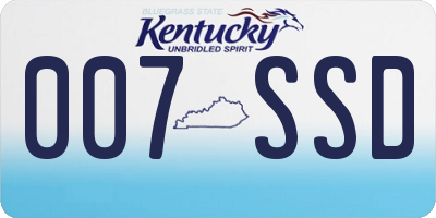 KY license plate 007SSD