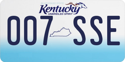 KY license plate 007SSE