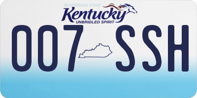 KY license plate 007SSH
