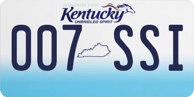 KY license plate 007SSI
