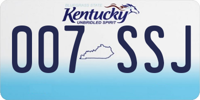 KY license plate 007SSJ