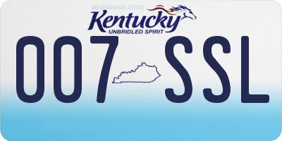 KY license plate 007SSL