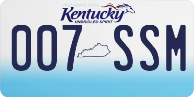 KY license plate 007SSM