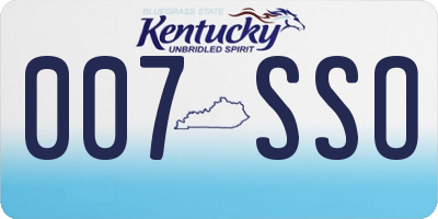 KY license plate 007SSO