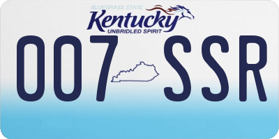 KY license plate 007SSR
