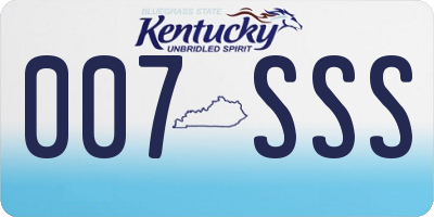 KY license plate 007SSS