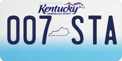 KY license plate 007STA