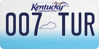 KY license plate 007TUR