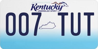 KY license plate 007TUT