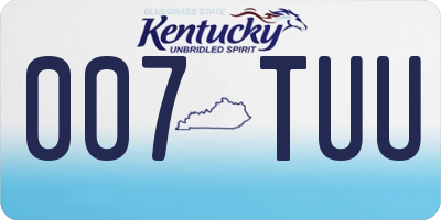 KY license plate 007TUU