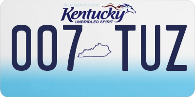 KY license plate 007TUZ