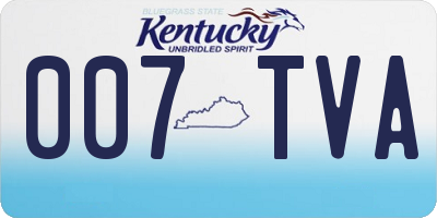 KY license plate 007TVA