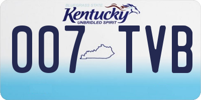 KY license plate 007TVB