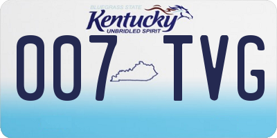 KY license plate 007TVG