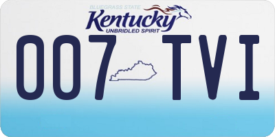 KY license plate 007TVI