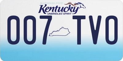KY license plate 007TVO
