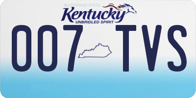 KY license plate 007TVS