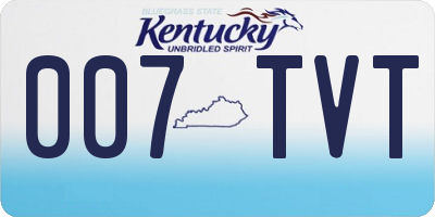 KY license plate 007TVT