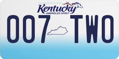 KY license plate 007TWO