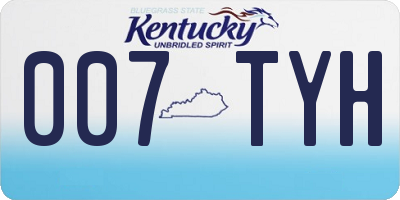 KY license plate 007TYH