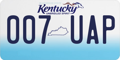 KY license plate 007UAP