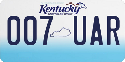 KY license plate 007UAR