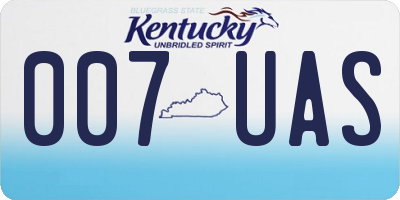 KY license plate 007UAS