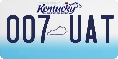 KY license plate 007UAT