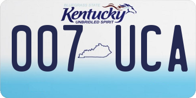 KY license plate 007UCA