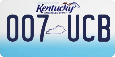 KY license plate 007UCB