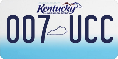 KY license plate 007UCC
