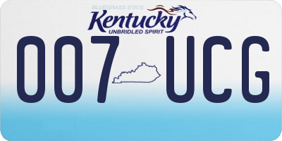 KY license plate 007UCG