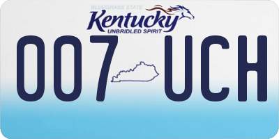 KY license plate 007UCH