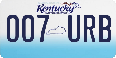 KY license plate 007URB