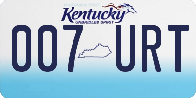 KY license plate 007URT