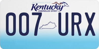 KY license plate 007URX