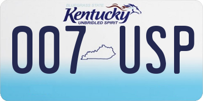 KY license plate 007USP