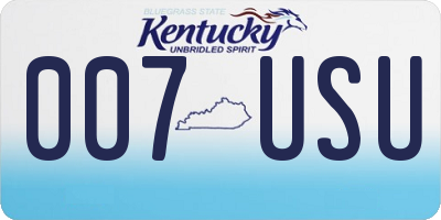 KY license plate 007USU