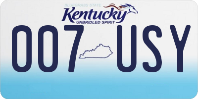 KY license plate 007USY