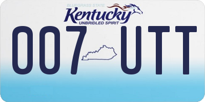 KY license plate 007UTT