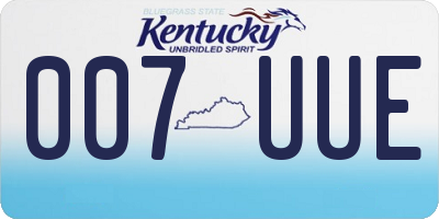KY license plate 007UUE