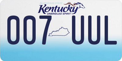 KY license plate 007UUL