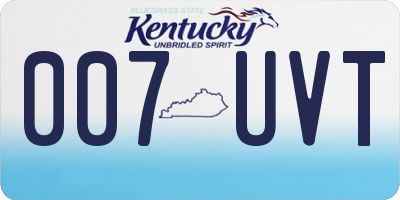 KY license plate 007UVT