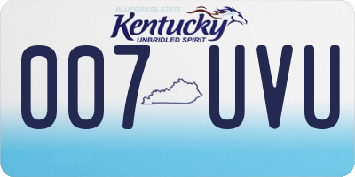 KY license plate 007UVU