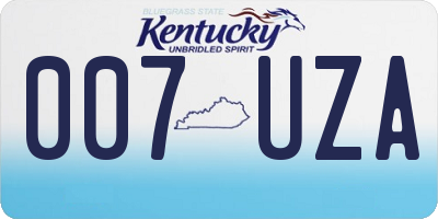 KY license plate 007UZA