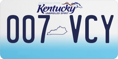 KY license plate 007VCY